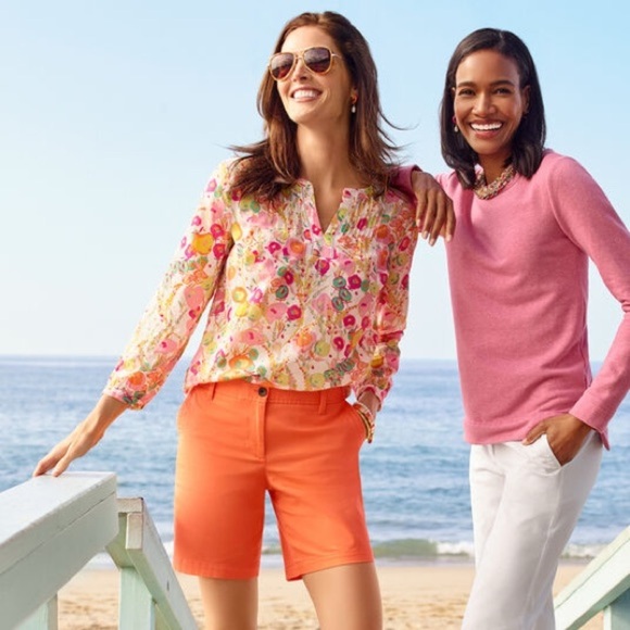 Cotton Pintuck Popover - Abstract Floral - Picture 9 of 9